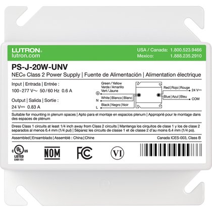 PS-J-20W-UNV | Lutron External Power Supply