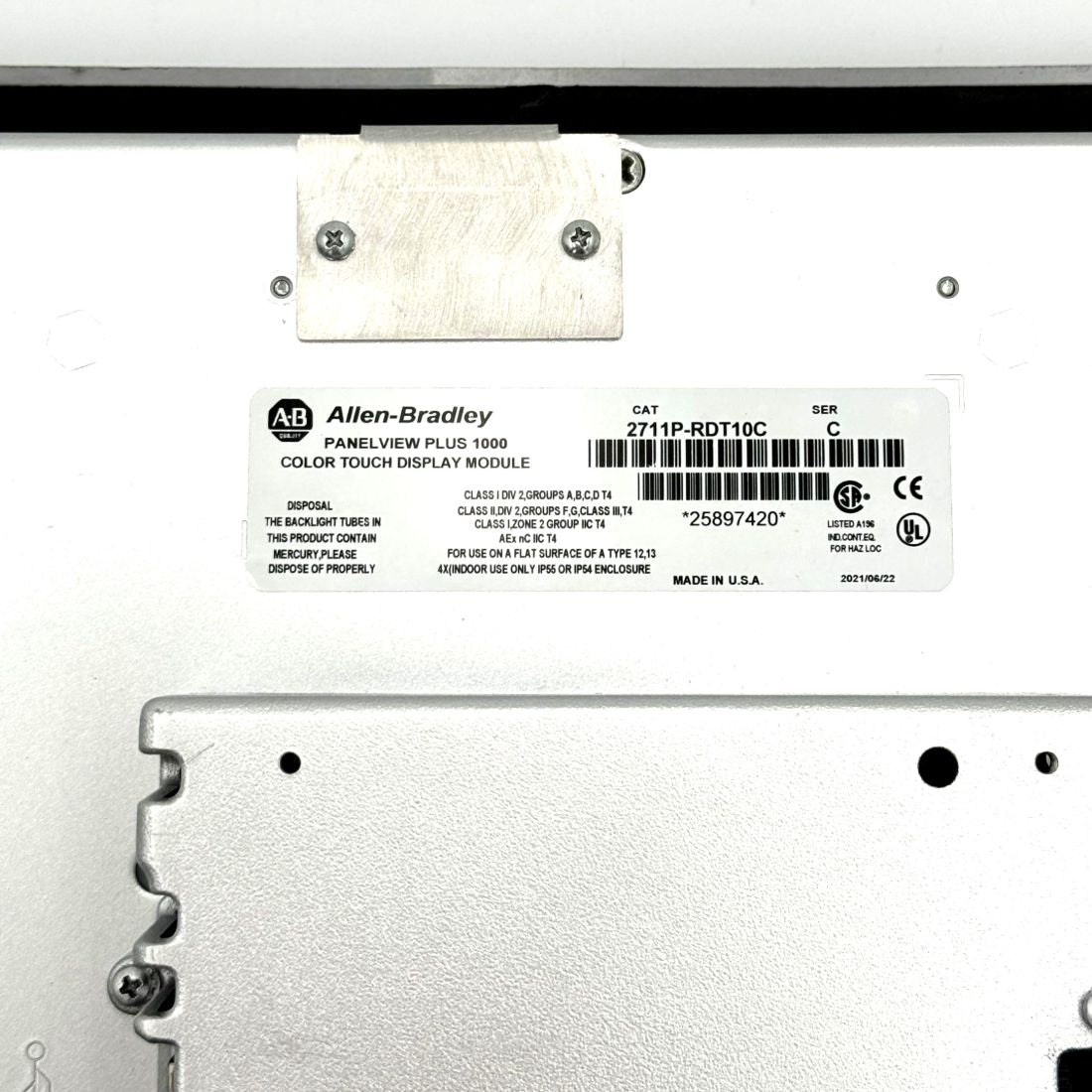 2711P-T10C4D1 | Allen-Bradley PanelView Plus 1000 Color/Touch/Enet/RS232 64M DC