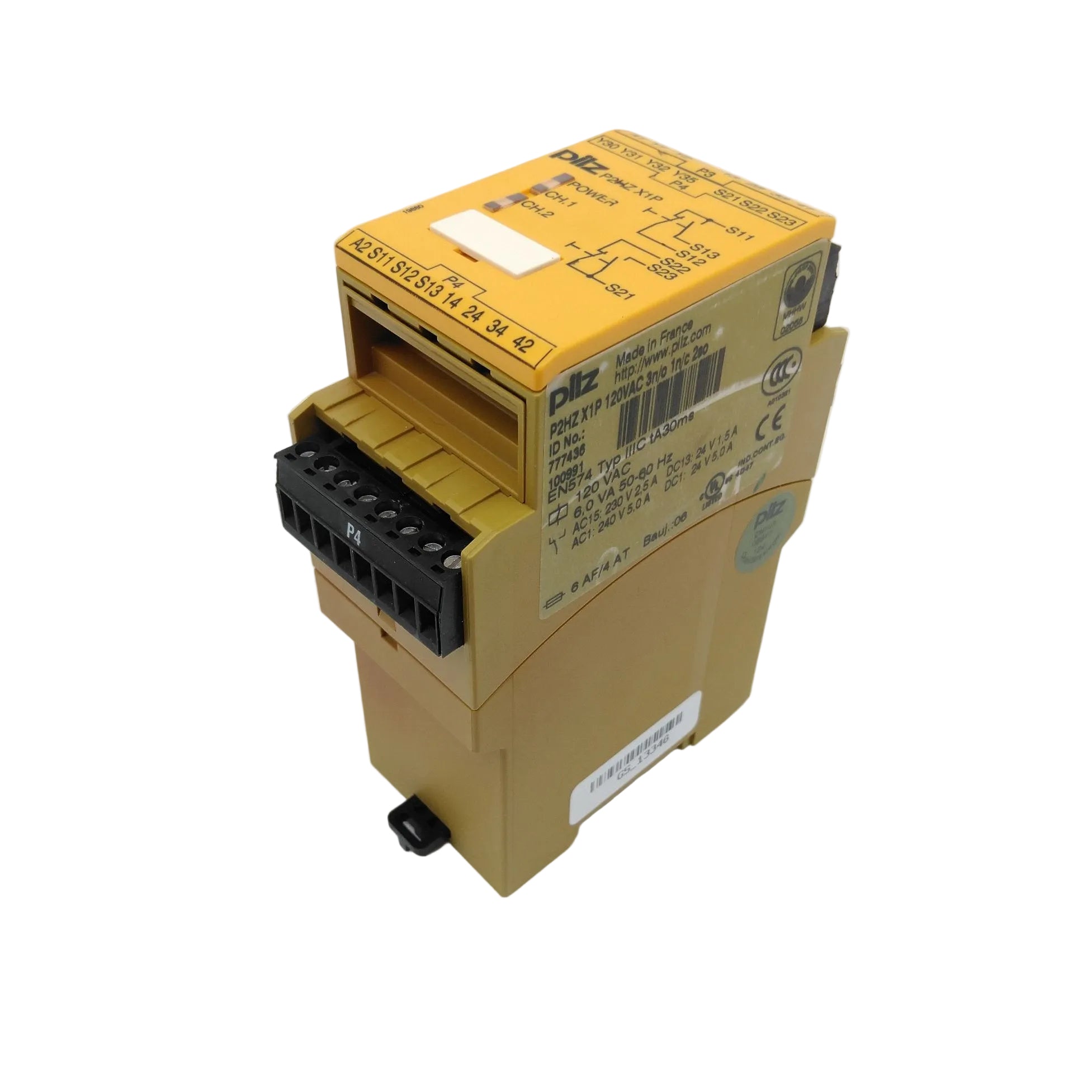 777436 | Pilz Safety Relay 120 VAC With Relay And Semiconductor Outputs
