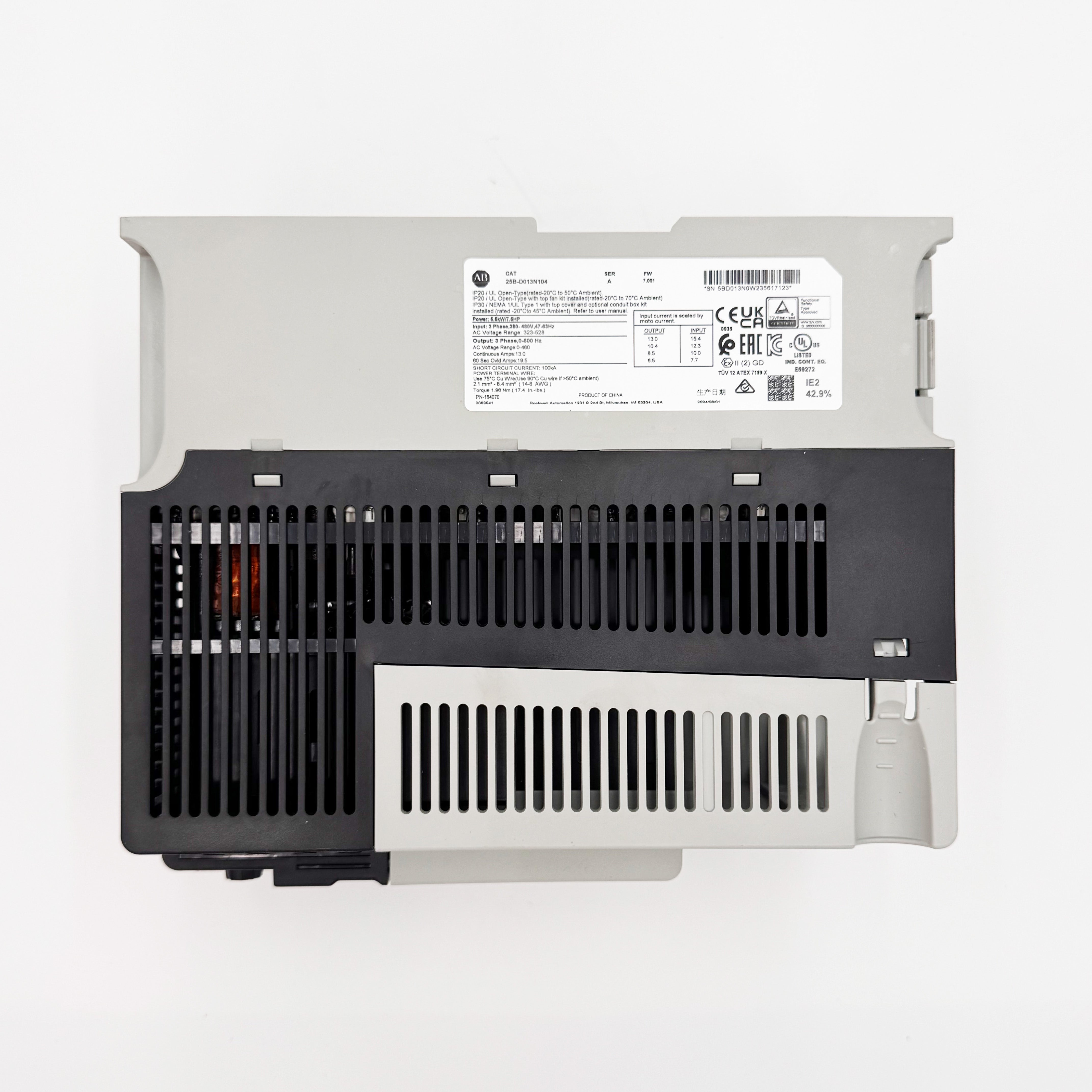 25B-D013N104 | Allen-Bradley PowerFlex 525 AC Drive 480V/13A/7.5HP