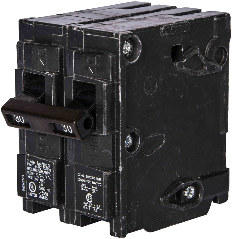 Q2110H | Siemens 110A 2-Pole 240V Thermal Magnetic Molded Case Circuit Breaker