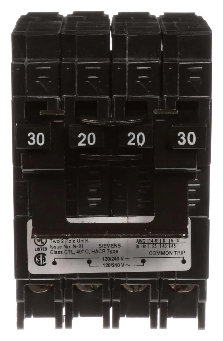 Q23020CT2 | Siemens Quad Circuit Breaker