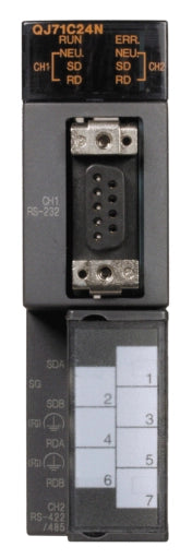 QJ71C24N | Mitsubishi PLC Q Series Serial communication module RS-232: 1 port, RS-422/485: 1 port