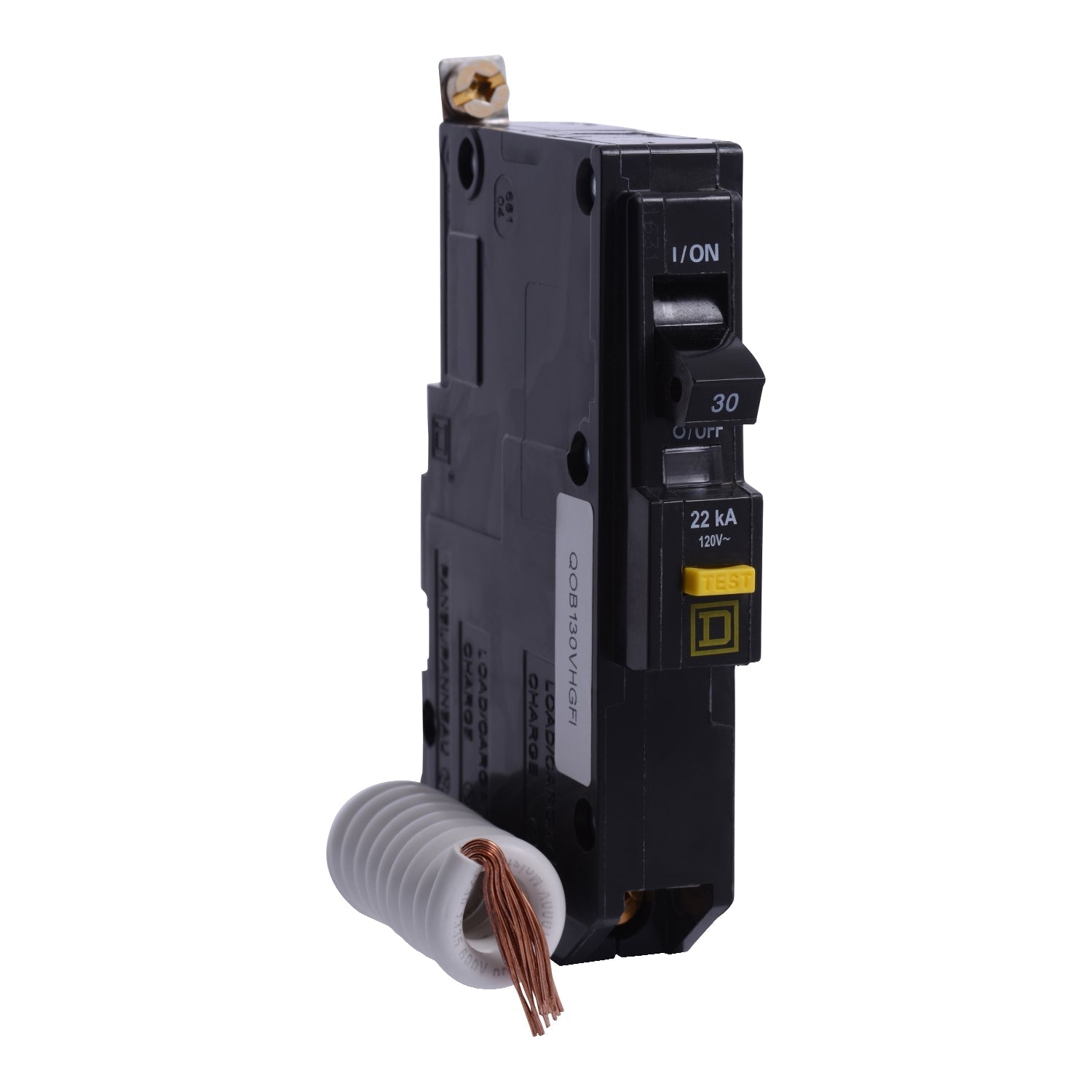 QOB130VHGFI | Square D 1-Pole 30A 120V Bolt-On Ground Fault Circuit Breaker