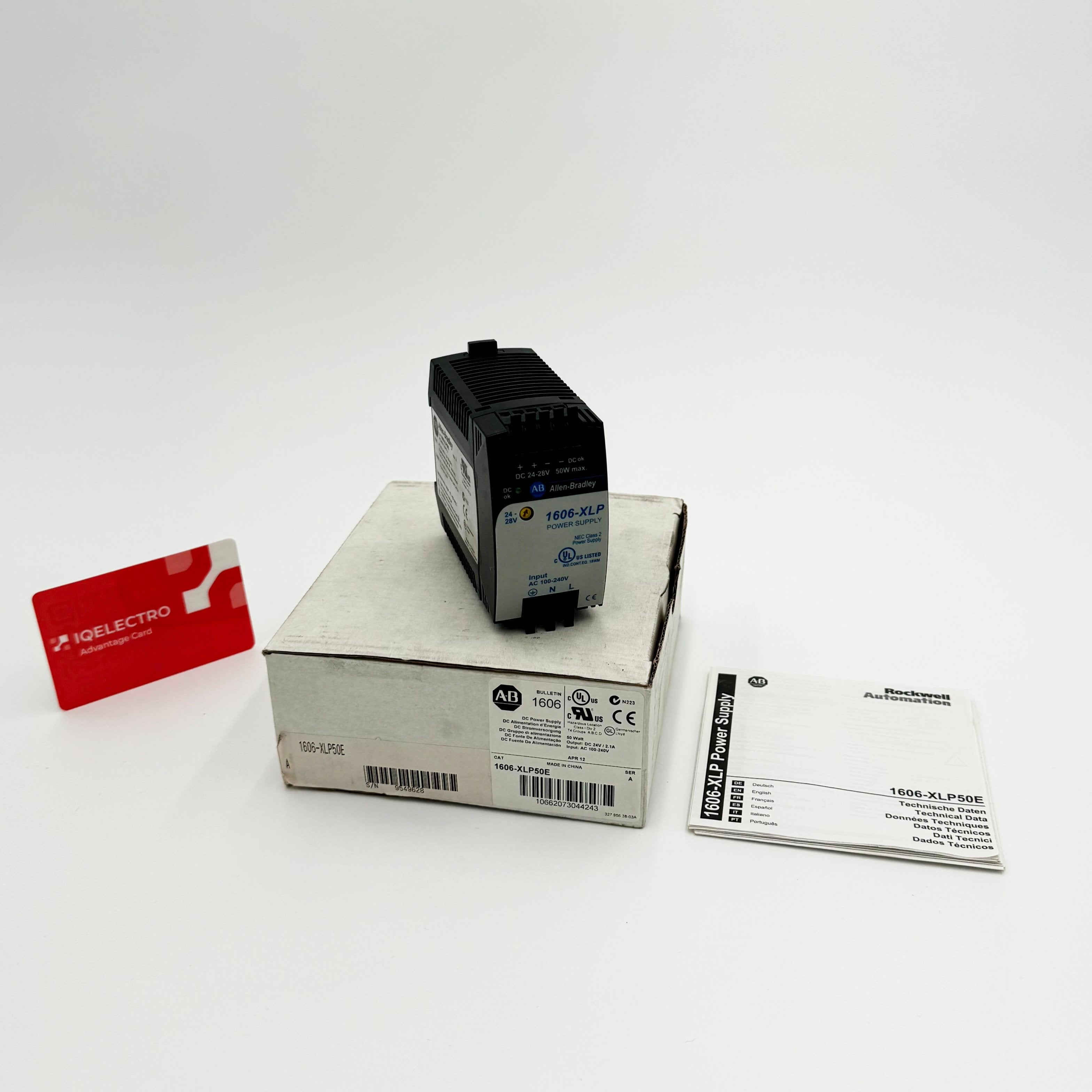 1606-XLP50E | Allen-Bradley AC/DC Compact Power Supply 50W 24-28V 120/230VAC Input