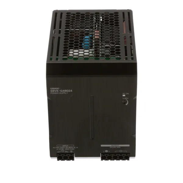 S8VK-G48024 | OMRON Power Supply, Switch Mode, 480W, 24V, 20 A, In 16-10AWG, 12-10AWG, S8VK Series