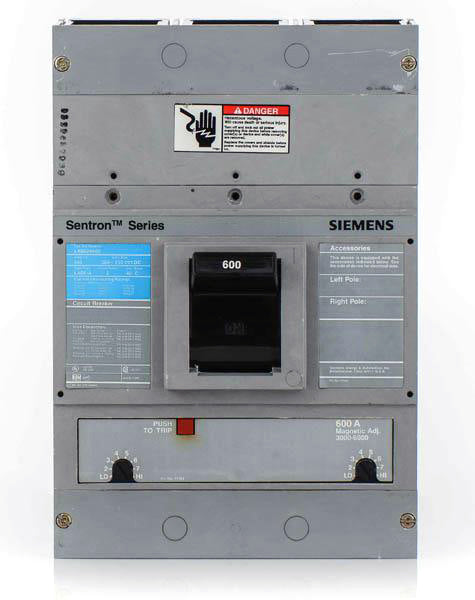 LXD62B600 | Siemens 600A 2-Pole 600V Sentron LD6 Thermal-Magnetic Molded Case Circuit Breaker