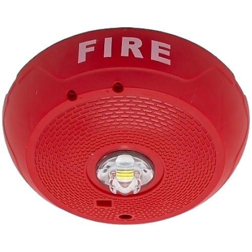 SCRLED-BP10 | System Sensor L-Series 2-Wire LED Horn Strobe (10-Pack, Red, Fire Alarm Notification)