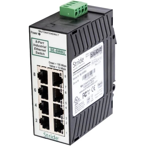 SE-SW8U | Automation Direct Stride Industrial Unmanaged Ethernet Switch, 8 ports