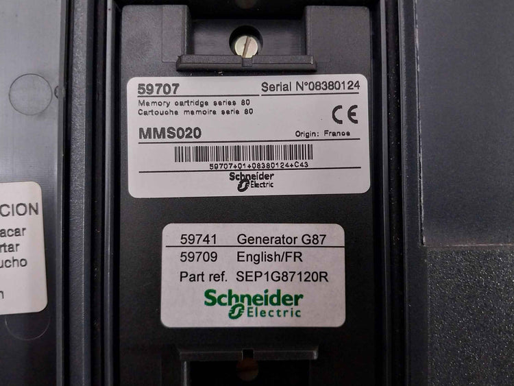 Schneider Electric 59707 Memory Cartridge Sepam Series 80 MMS020 Relay Data Storage Module
