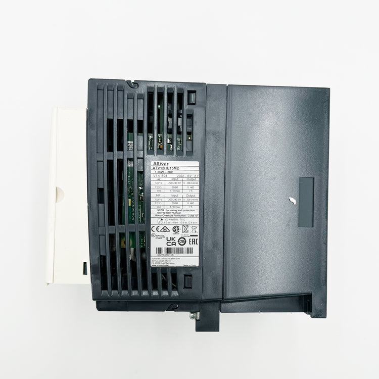 ATV12HU15M2 | Schneider Electric Variable speed drive, Altivar 12, 1.5kW, 2hp, 200 to 240V, 1 phase, with heat sink