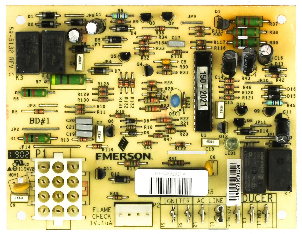 Trane X13650882-01 Relay Card Flame Igniter PC Board