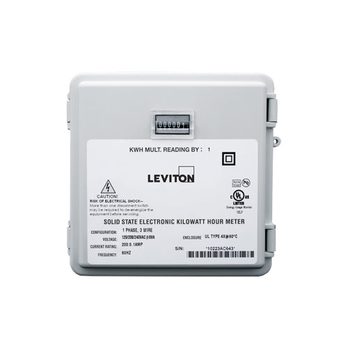 6S201-B02 | Leviton Mini Meter 2P/3W Outdoor Submeter