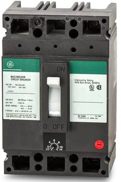 TEC36100 | General Electric 3 Pole Circuit Breaker