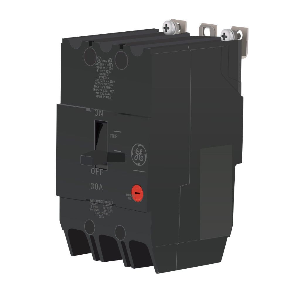 TEY330 | General Electric Q-Line Molded Case Circuit Breaker 30A 3-Pole 277/480V Bolt-O