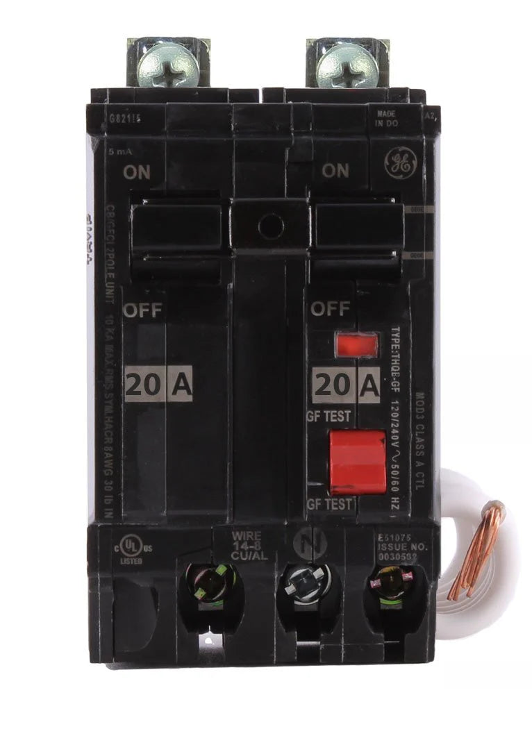 THQB2120GFT | General Electric 20 Amp GFCI Circuit Breaker