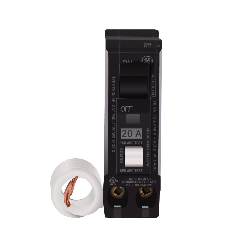 THQL1120AF2 | General Electric 20 Amp Arc Fault Circuit Breaker