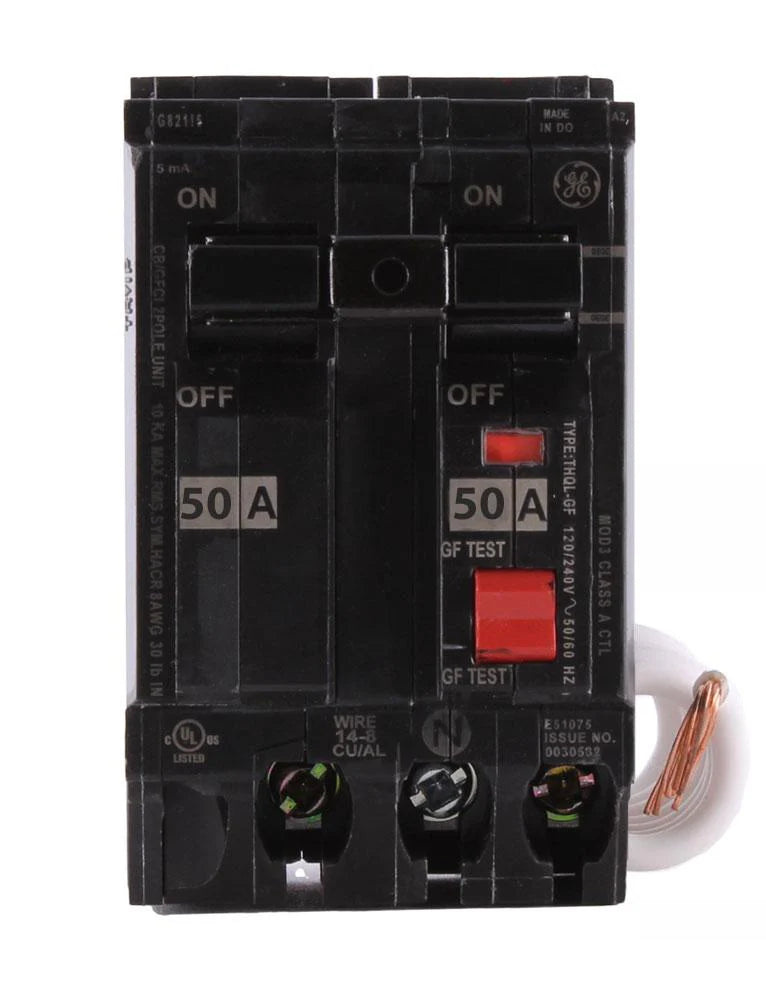 THQL2150GFT | General Electric 50 Amp GFIC Circuit Breaker