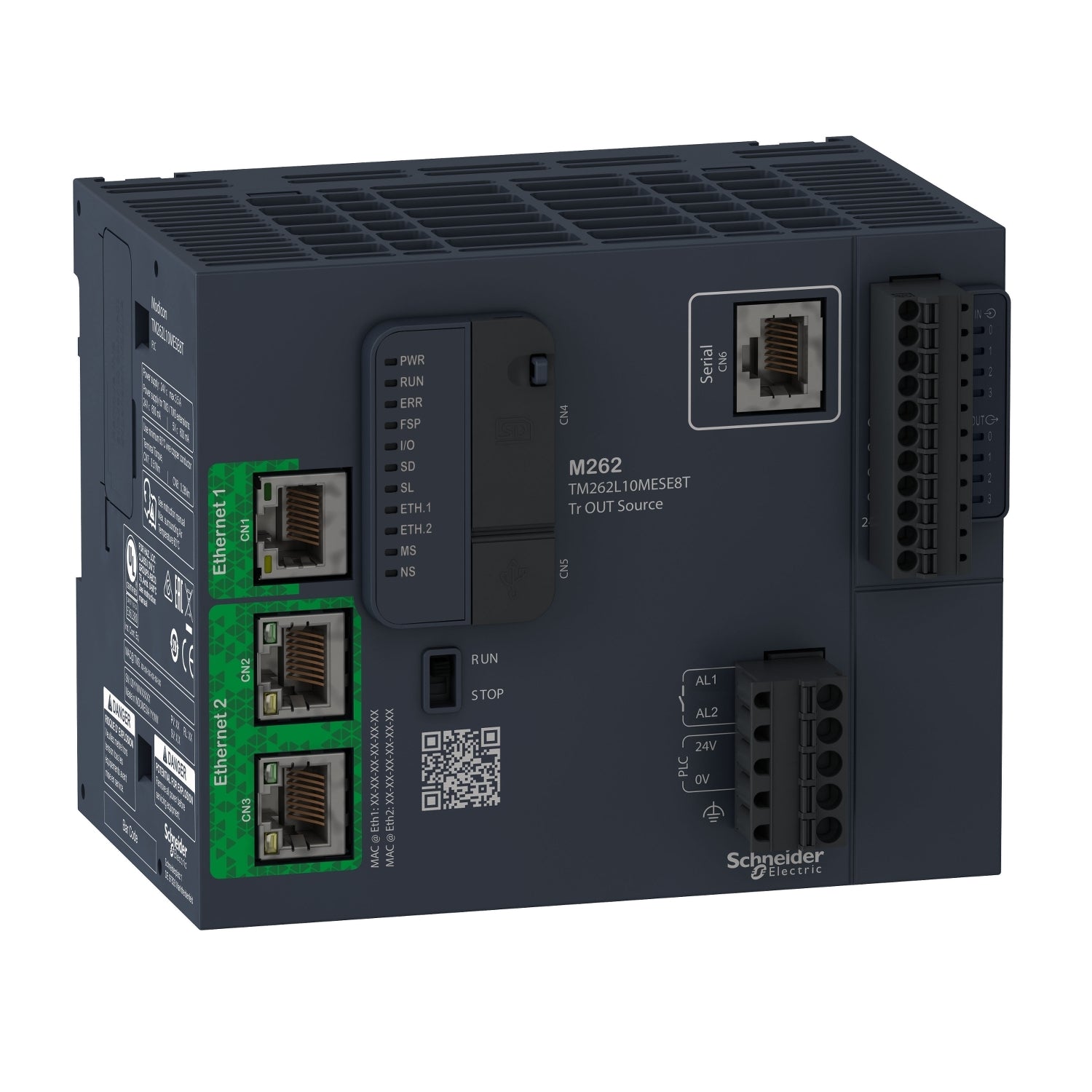 TM262L10MESE8T | Schneider Electric Logic controller, Modicon M262, 5ns per instruction, Ethernet