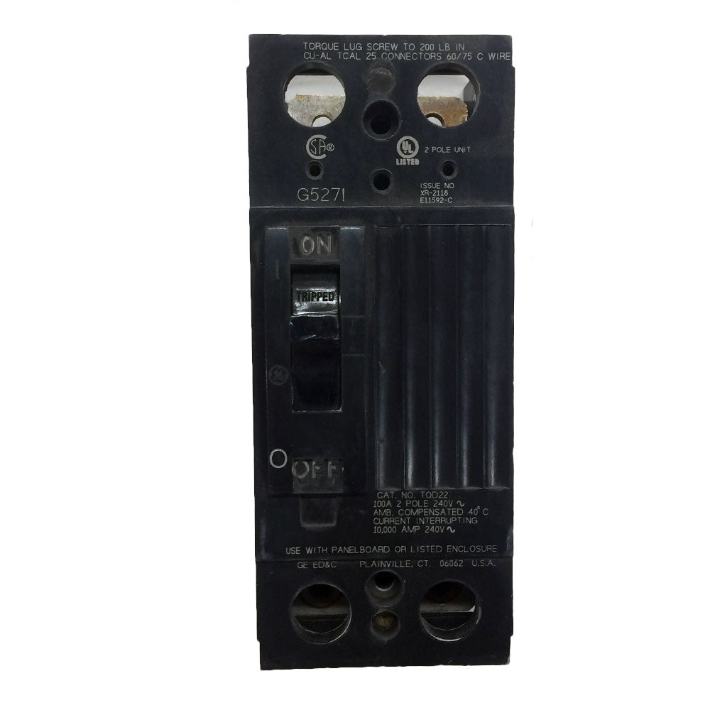 TQD22150WL | General Electric 150A 2-Pole Thermal-Magnetic Molded Case Circuit Breaker