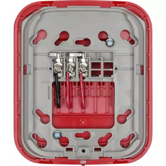System Sensor WAV-RL Red Wall-Mount Wireless AV Base