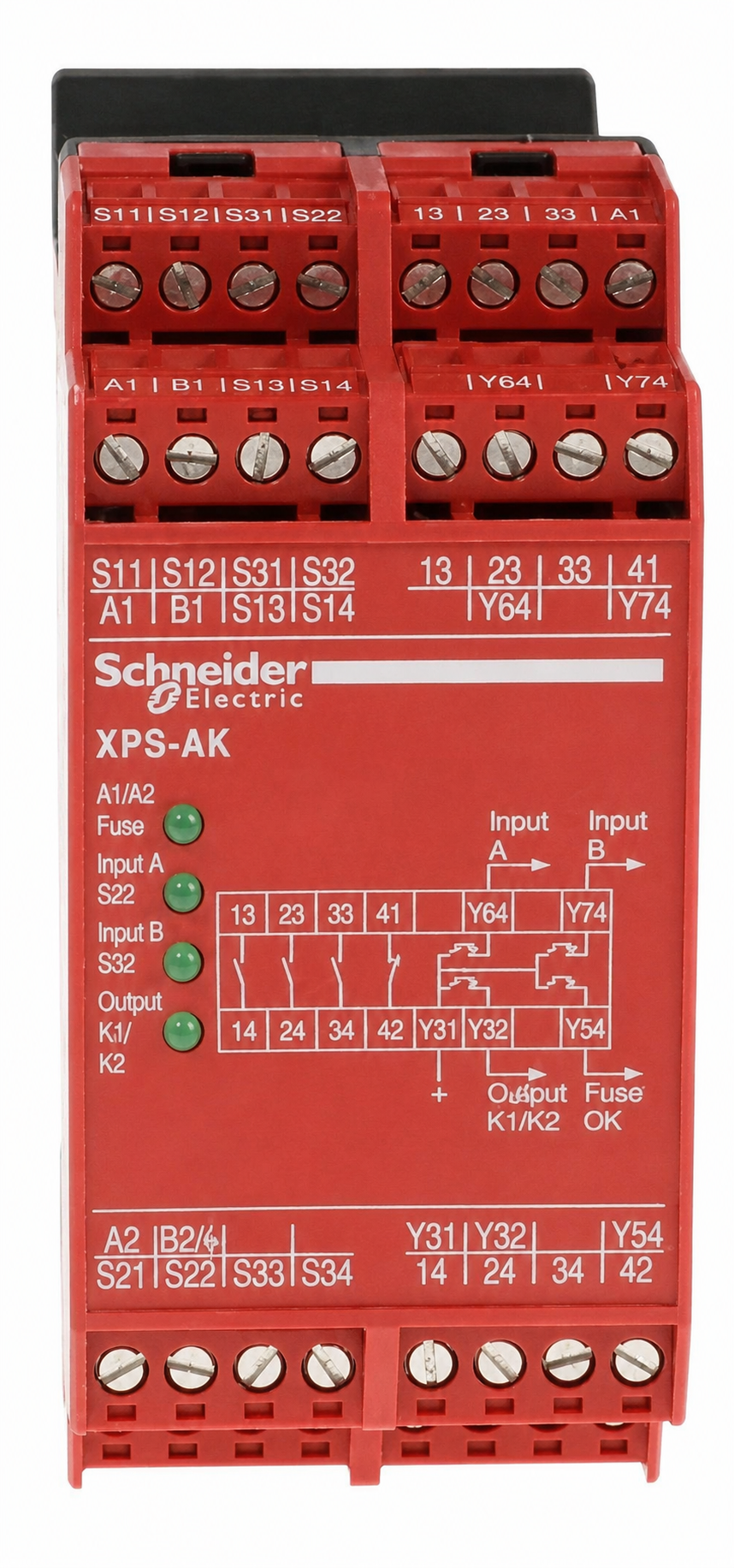 Schneider Electric XPSAK351144P Preventa XPS Safety Relay with 120V Supply and 3NO Safety Outputs