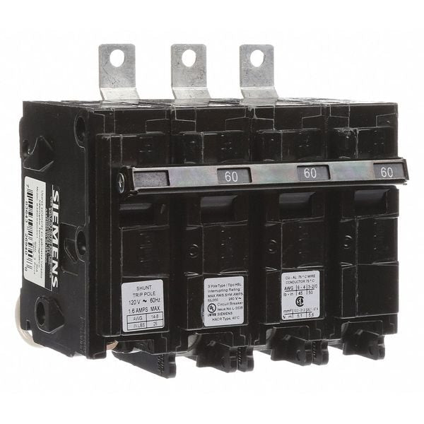 B360HH00S01 | Siemens 60A 3-Pole 240V Molded Case Circuit Breaker with 120V Shunt Trip