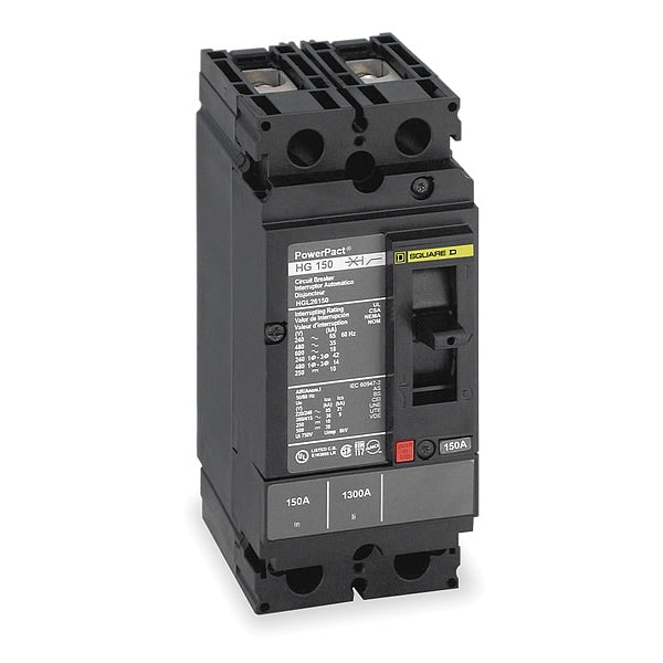 HDL26125 | Square D PowerPact 125A 2-Pole 600V Molded Case Circuit Breaker