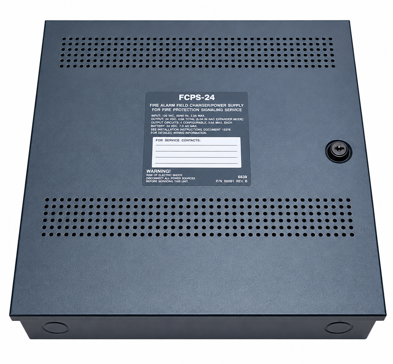 Notifier FCPS-24 24 VDC Remote Fire Alarm Power Supply and Battery Charger