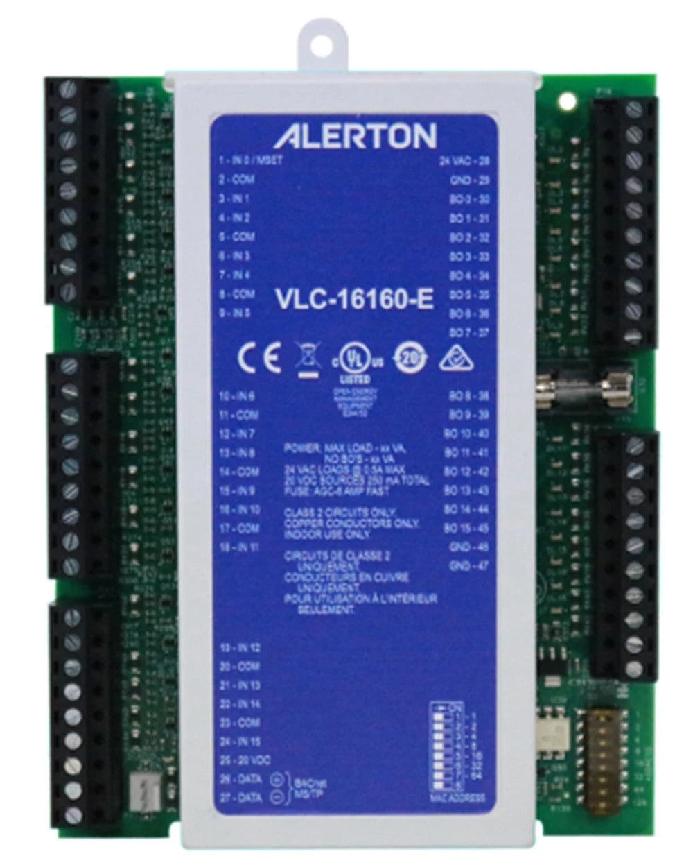 Alerton VLC-16160-E VisualLogic BACnet MS/TP Programmable Controller with 16 Inputs and 16 Outputs