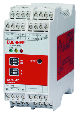 Euchner CES-AZ-UES-02B CES Safety Evaluation Module with 2 Read Head Inputs