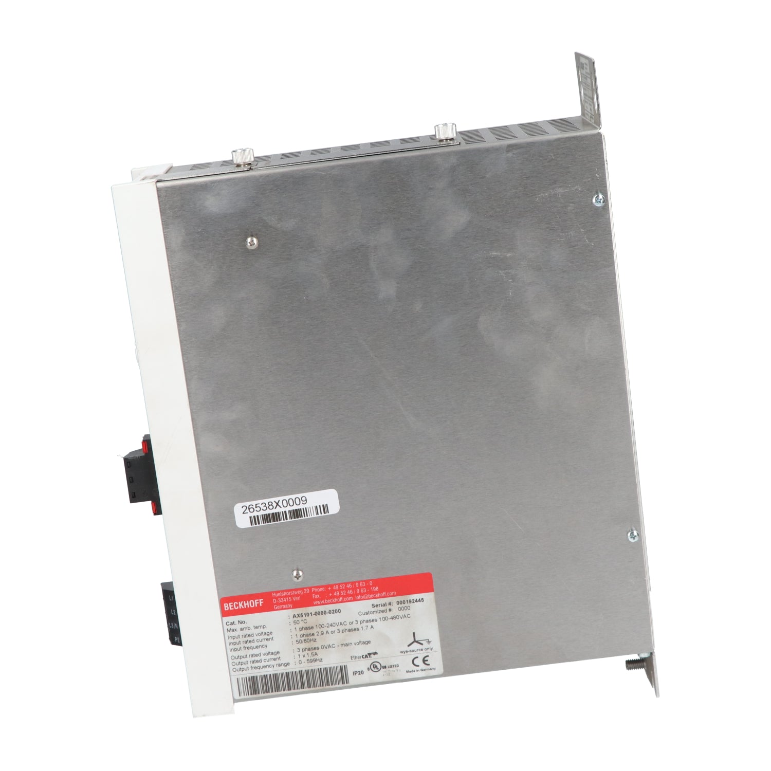 AX5101-0000-0200 | Beckhoff Digital Compact Servo Drive 1-Axis EtherCAT 1.5 A