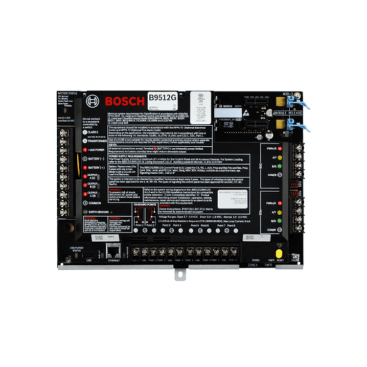 B9512G | Bosch IP Control Panel with 32 Areas, 599 Points, and Ethernet Connectivity
