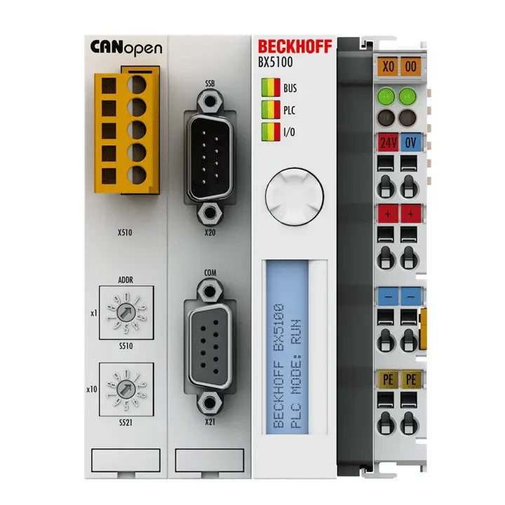 BX5100-0000 | Beckhoff CANopen Bus Terminal Controller with Integrated PLC and 24 V DC Supply