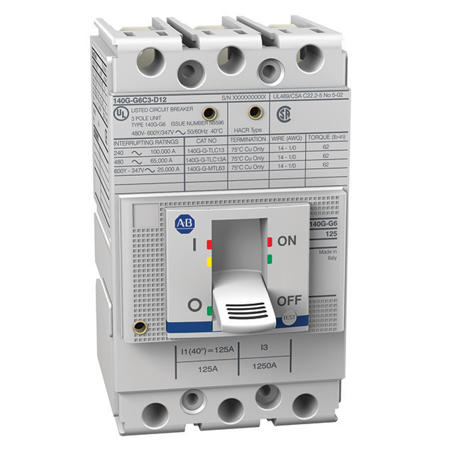 140G-G6C3-C30 | Allen-Bradley 125 Amp G-Frame Molded Case Circuit Breaker
