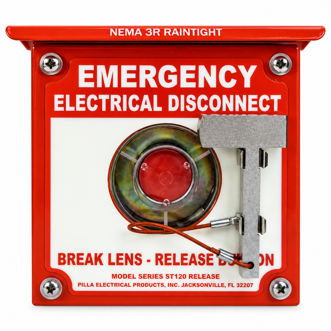 Pilla ST120SN3R Break-Glass NEMA 3R Emergency Electrical Disconnect Station