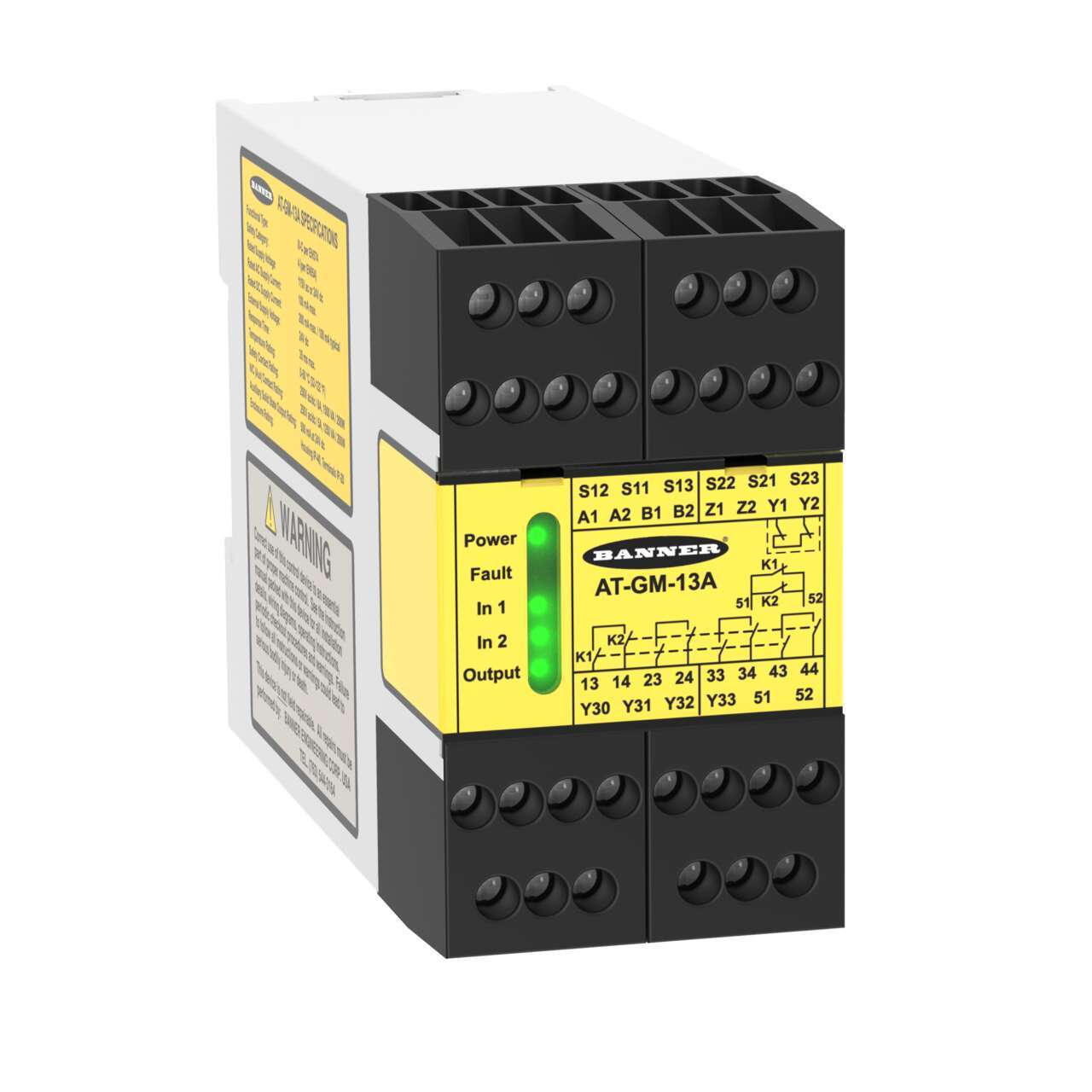 AT-GM-13A | Banner Safety Relay Module for Two-Hand Control Buttons