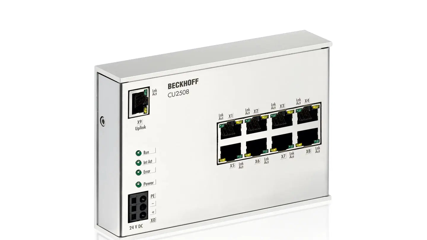 CU2508 | Beckhoff 8-Port Real-Time Ethernet Port Multiplier 24 VDC