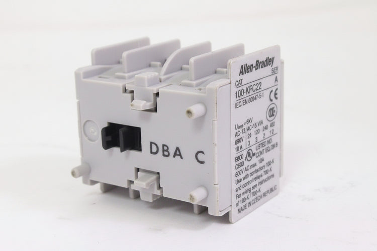 Allen-Bradley 100-KFC22 Front-Mount Auxiliary Contact 2NO 2NC