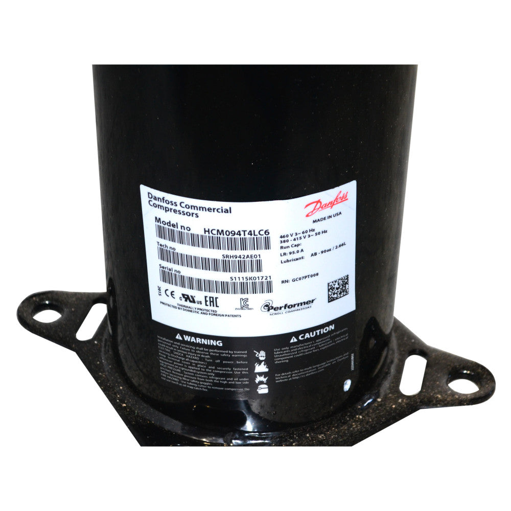Danfoss HCM094T4LC6 460V 3-Phase Commercial HVAC Scroll Compressor