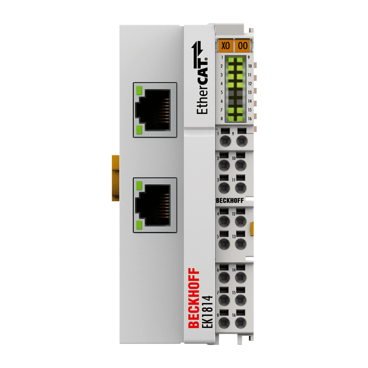 EK1814 | Beckhoff EtherCAT Coupler with Integrated 4 Digital Inputs/4 Digital Outputs, 24 V DC