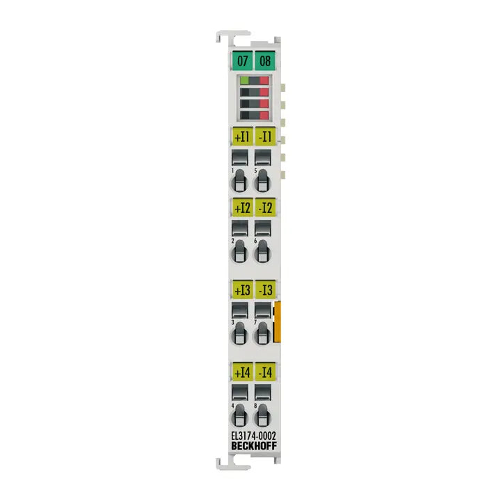 EL3174-0002 | Beckhoff EtherCAT 4-Channel Analog Input Terminal, ±10 V / ±20 mA