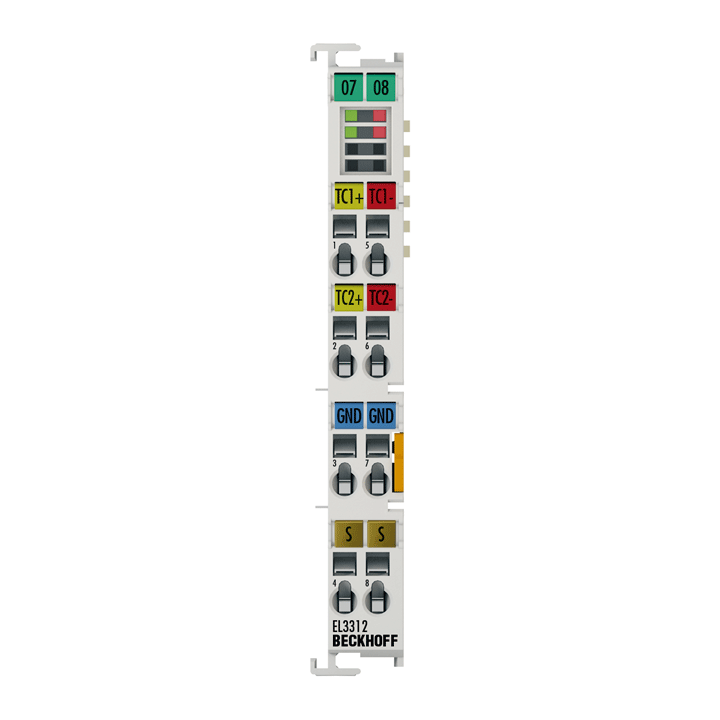 EL3312 | Beckhoff EtherCAT Terminal 2-Channel Thermocouple Input 16-Bit 500 V Isolation