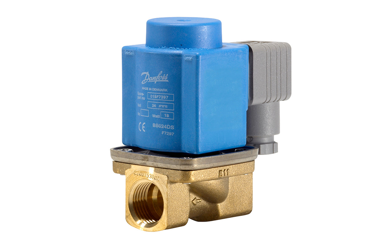 Danfoss EV220B 2/2-Way Servo-Operated Brass Solenoid Valve