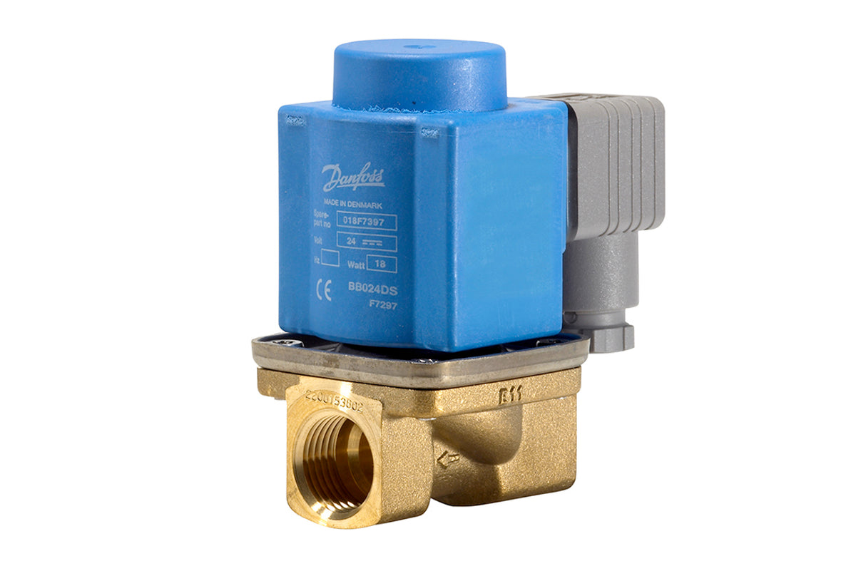 Danfoss EV220B 2/2-Way Servo-Operated Brass Solenoid Valve