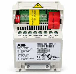 ABB ACS355-03U-04A7-2 1 HP Variable Frequency Drive
