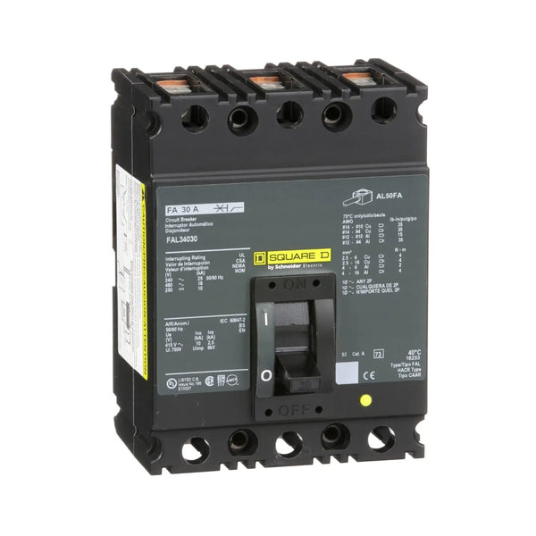 Square D FAL32070 70 Ampere Three-Pole Thermal-Magnetic Molded Case Circuit Breaker
