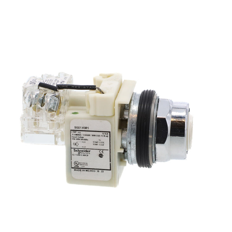 9001KT1 | Schneider Electric Square D 30mm Pilot Light Push To Test 110-120V