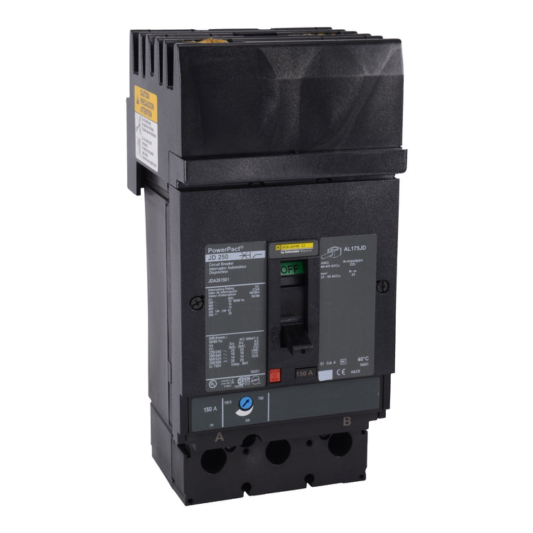 JDA262502 | Square D 250A 2-Pole 600V Thermal Magnetic I-Line Molded Case Circuit Breaker