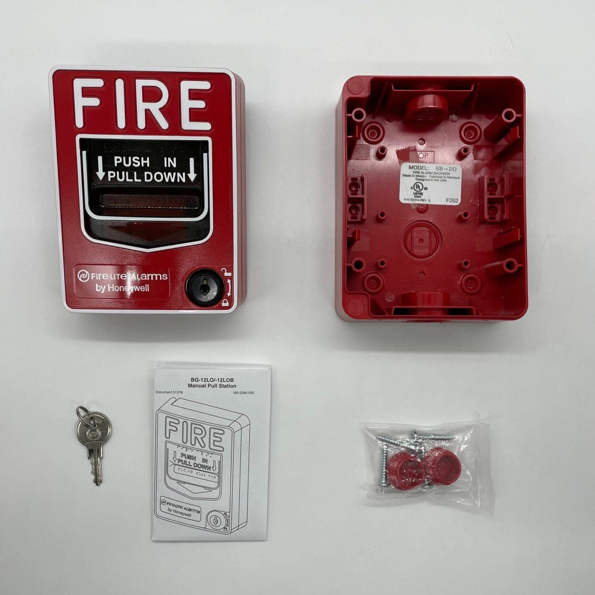 BG-12LOB | Fire-Lite Outdoor Single-Action Manual Pull Station with Key Reset